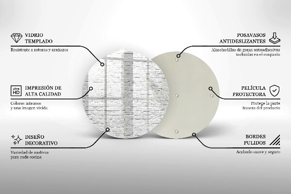 Skärbräda glas unik Tegelvägg