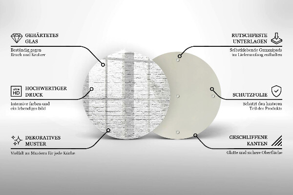 Skärbräda glas unik Tegelvägg