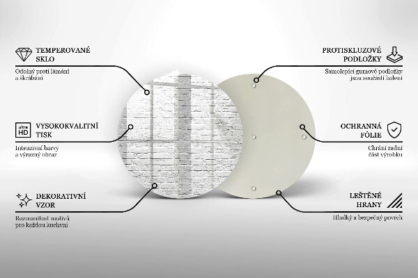 Skärbräda glas unik Tegelvägg