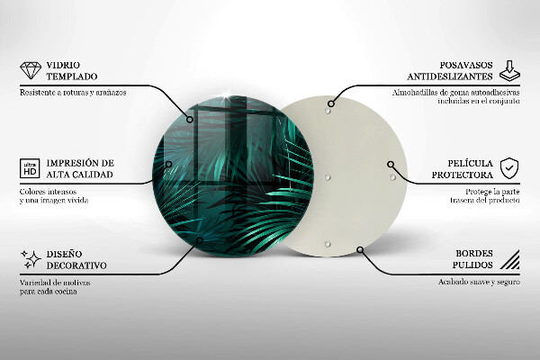 Skärbräda glas unik Vilda djungellöv