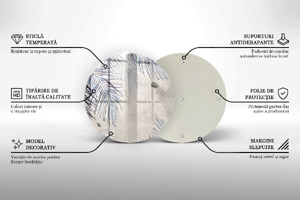 Skärbräda glas unik Subtila blad