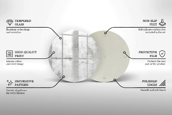 Skärbräda glas unik Betongstruktur