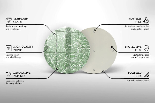 Skärbräda glas unik Linjära blad