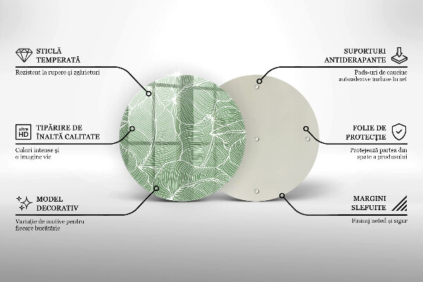 Skärbräda glas unik Linjära blad