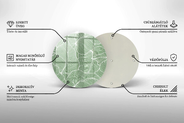 Skärbräda glas unik Linjära blad