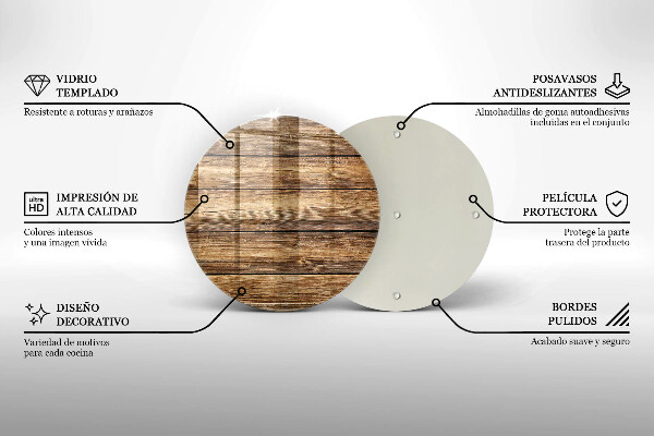 Skärbräda glas unik Trästruktur brädor