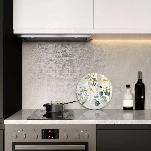 Skärbräda glas unik Akvarell blommor