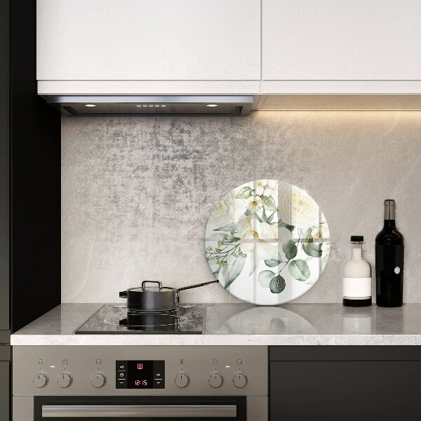 Skärbräda glas unik Akvarell blommor