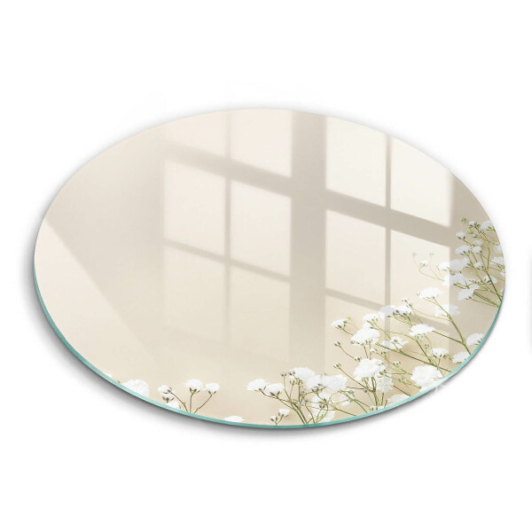 Skärbräda glas unik Bohoblommor i gips