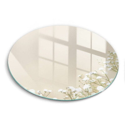 Skärbräda glas unik Bohoblommor i gips