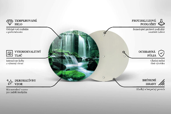 Skärbräda glas unik Vilda vattenfall i djungeln