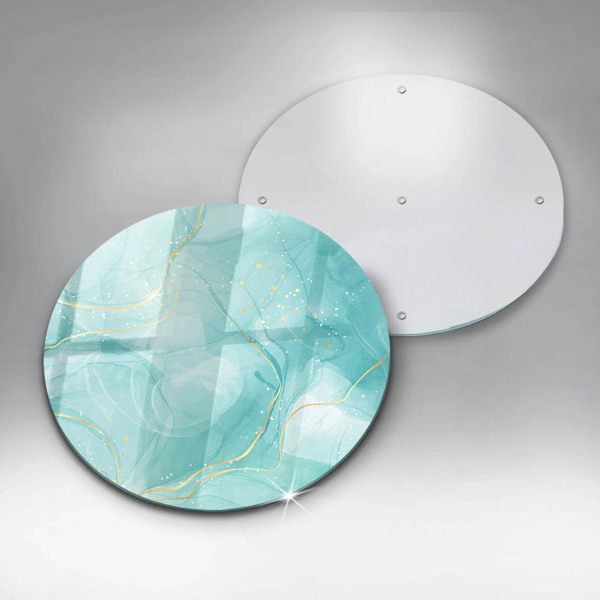 Skärbräda glas unik Blå och guld abstraktion