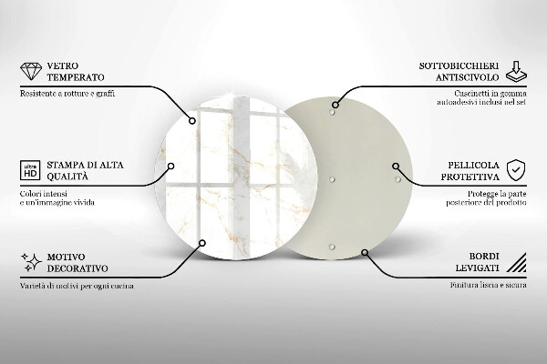Skärbräda glas unik Elegant marmorsten