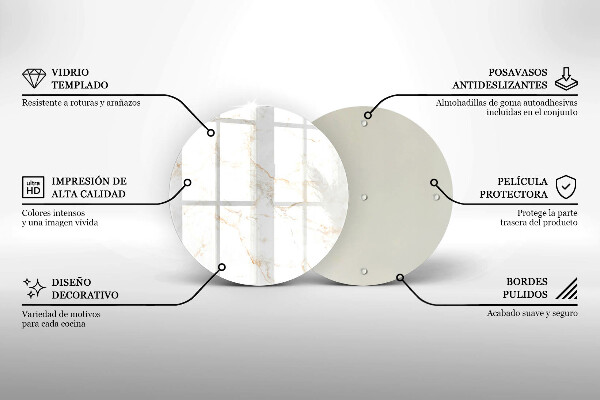 Skärbräda glas unik Elegant marmorsten