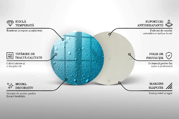 Skärbräda glas unik Vattendroppar