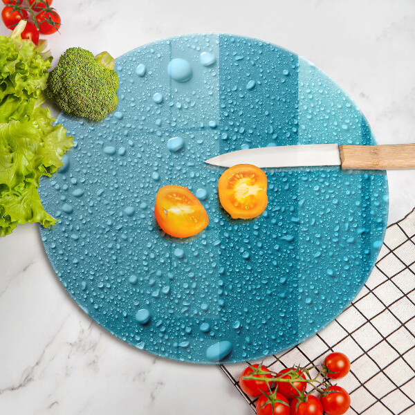 Skärbräda glas unik Vattendroppar