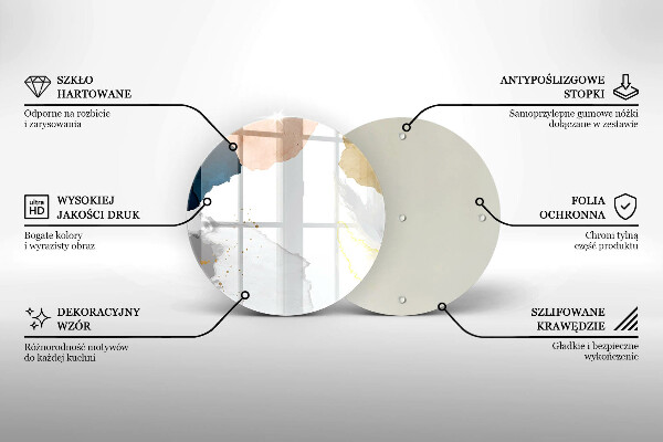 Skärbräda glas unik Abstrakta fläckar