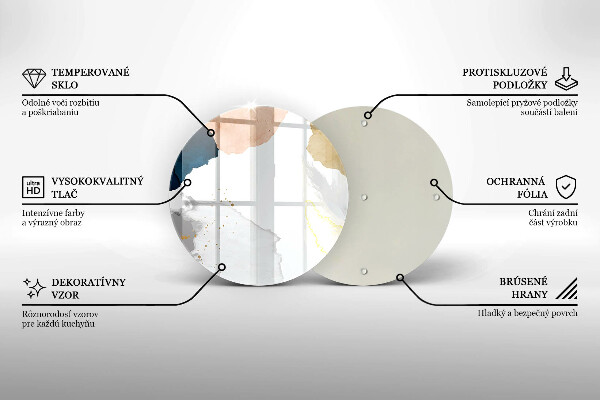 Skärbräda glas unik Abstrakta fläckar