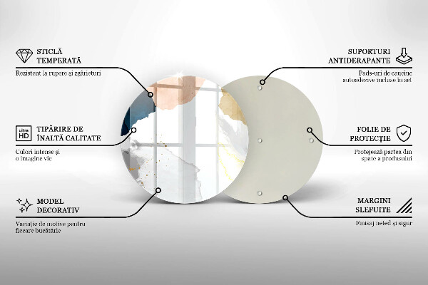 Skärbräda glas unik Abstrakta fläckar