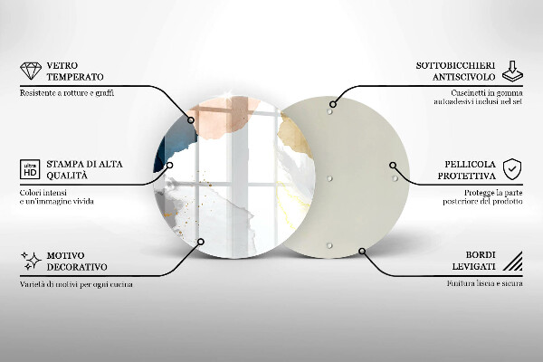 Skärbräda glas unik Abstrakta fläckar