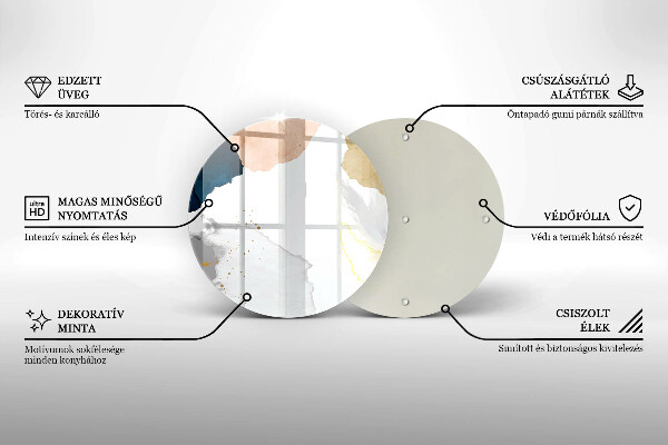 Skärbräda glas unik Abstrakta fläckar