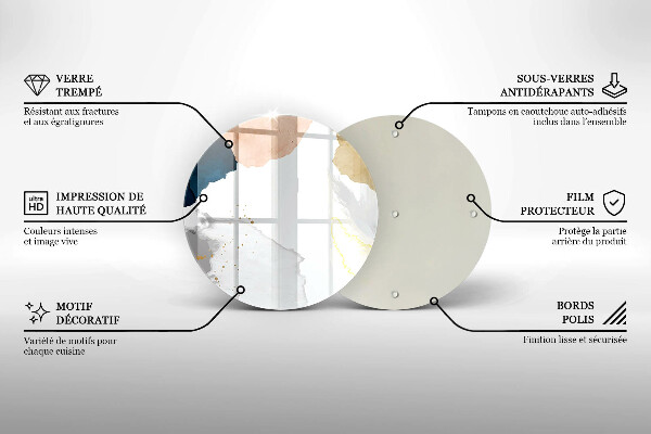 Skärbräda glas unik Abstrakta fläckar