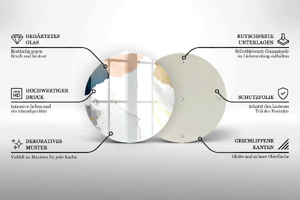 Skärbräda glas unik Abstrakta fläckar