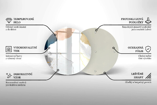 Skärbräda glas unik Abstrakta fläckar