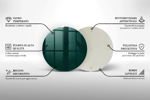 Skärbräda glas unik Minimalistiska blad