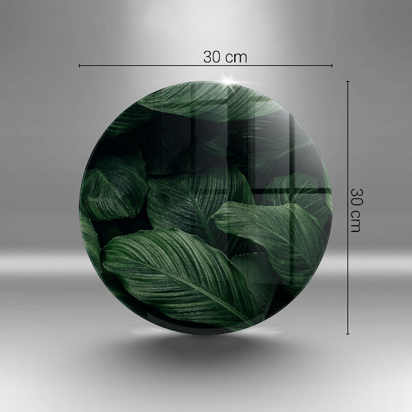 Skärbräda glas unik Mörka löv