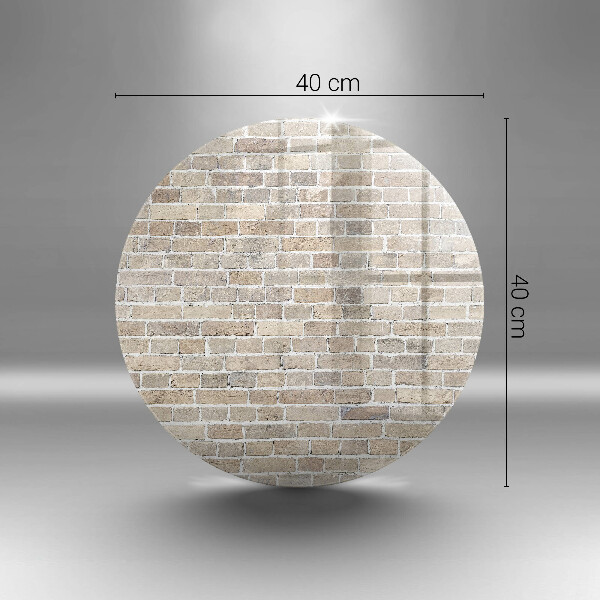 Skärbräda glas unik Ljus tegelvägg