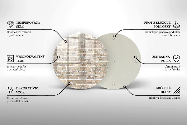Skärbräda glas unik Ljus tegelvägg