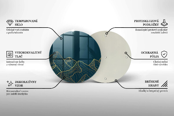 Skärbräda glas unik Abstrakta berg