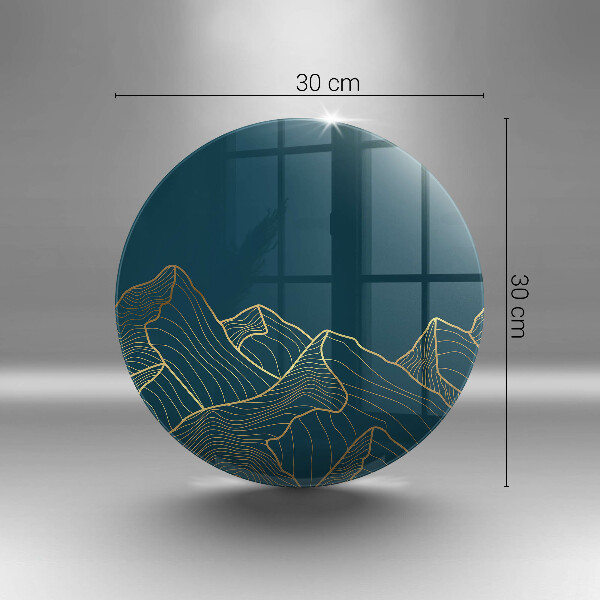 Skärbräda glas unik Abstrakta berg