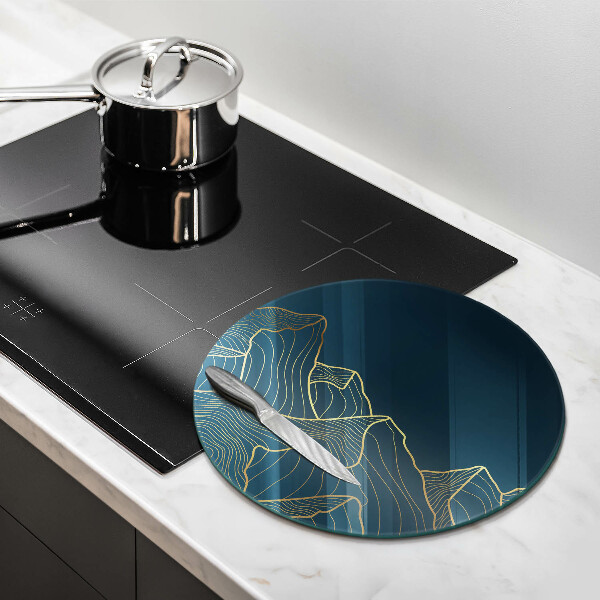 Skärbräda glas unik Abstrakta berg