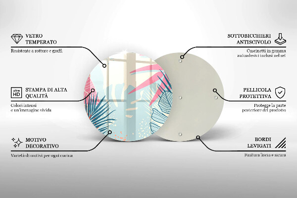 Skärbräda glas unik Pastellblad