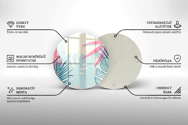 Skärbräda glas unik Pastellblad