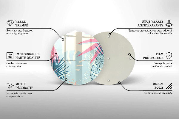 Skärbräda glas unik Pastellblad
