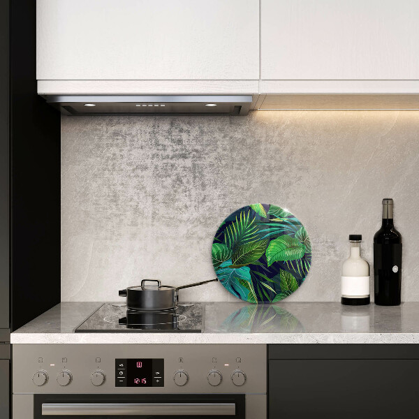 Skärbräda glas unik Djungel löv illustration