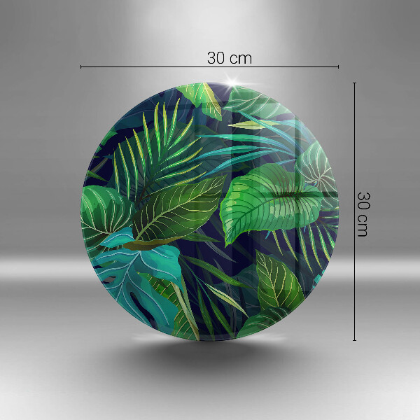 Skärbräda glas unik Djungel löv illustration