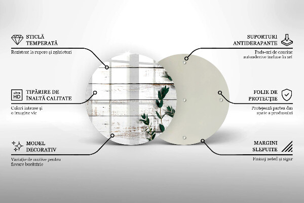 Skärbräda glas unik Gamla brädor och löv
