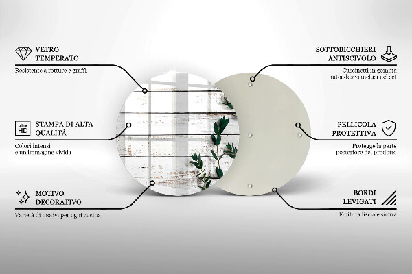 Skärbräda glas unik Gamla brädor och löv