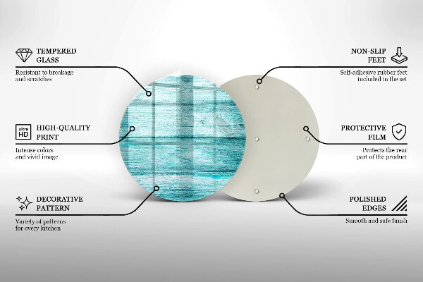 Skärbräda glas unik Vintage träskivor