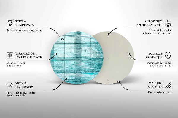 Skärbräda glas unik Vintage träskivor
