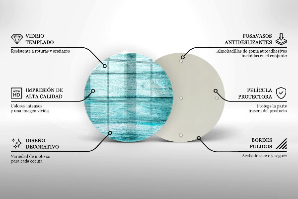 Skärbräda glas unik Vintage träskivor
