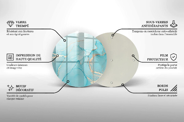 Skärbräda glas unik Stenabstraktion