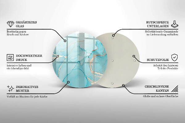 Skärbräda glas unik Stenabstraktion