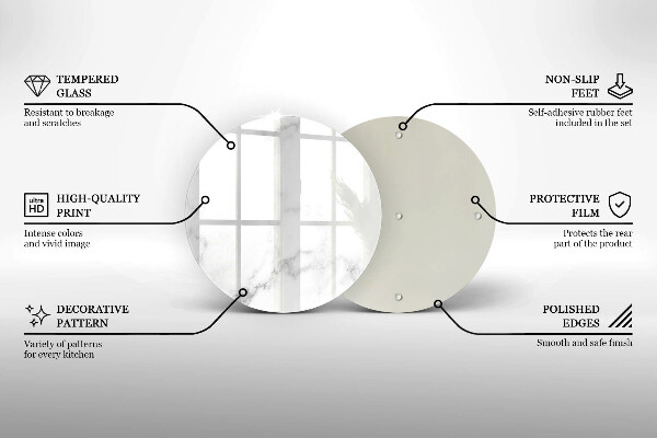 Skärbräda glas unik Modern marmor