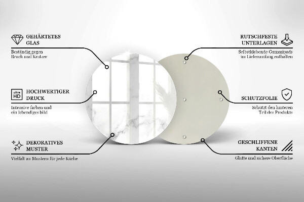 Skärbräda glas unik Modern marmor