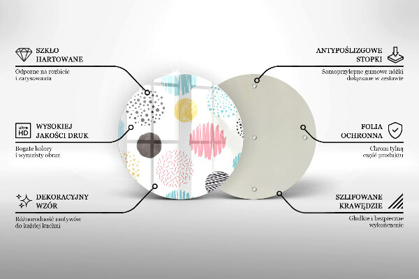 Skärbräda glas unik Målade former